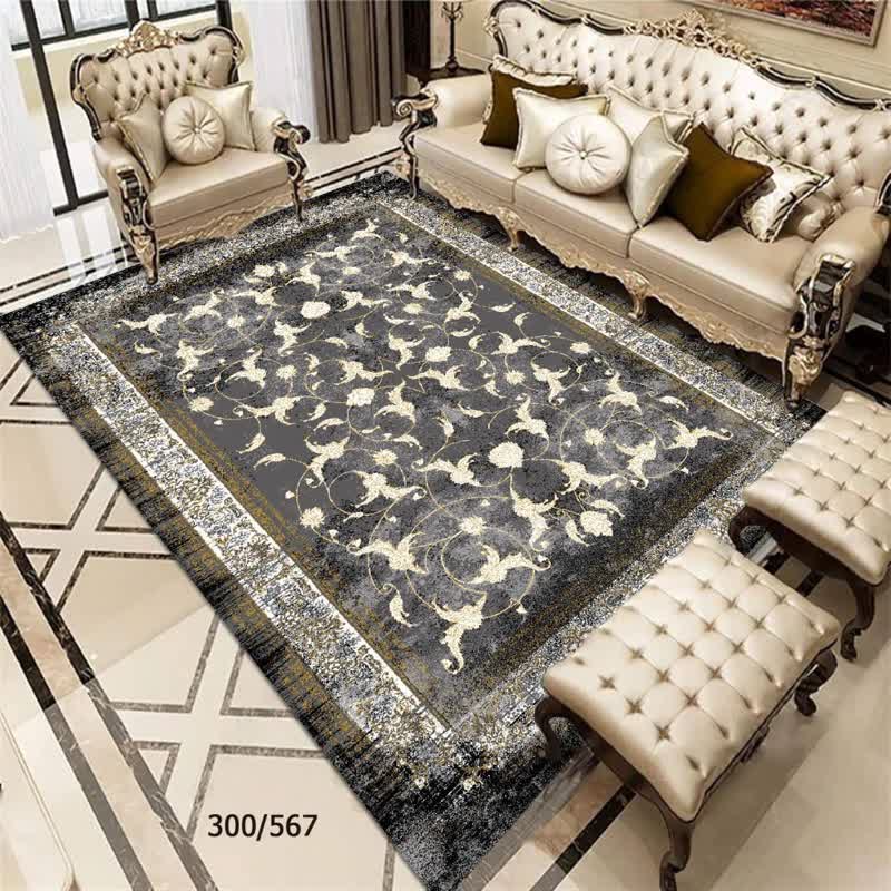خرید روفرشی کشدار طوسی افشان مخمل شانل 300 -567 ❗