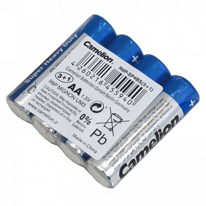باتری قلمی شرینگ کملیون Camelion Super Heavy Duty بسته 4 عددی