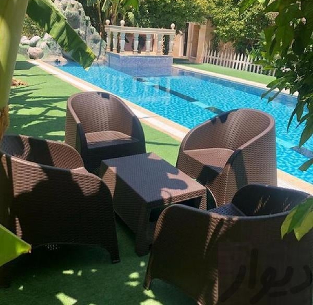 ست 4نفره مبل حصیری مبلمان باغی