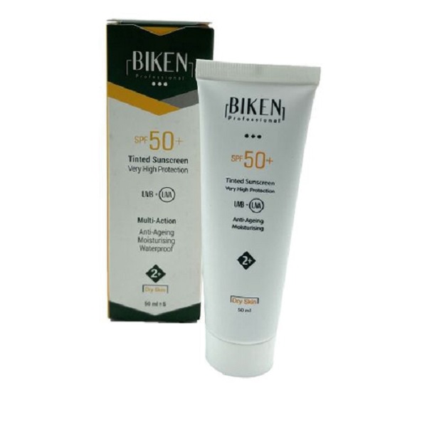 کرم ضد آفتاب SPF50 رنگی بیکن شماره 2پلاس مناسب پوست خشک حجم 50 میل
