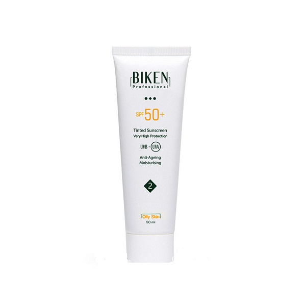 کرم ضد آفتاب SPF50 رنگی بیکن شماره 2 مناسب پوست چرب حجم 50 میل