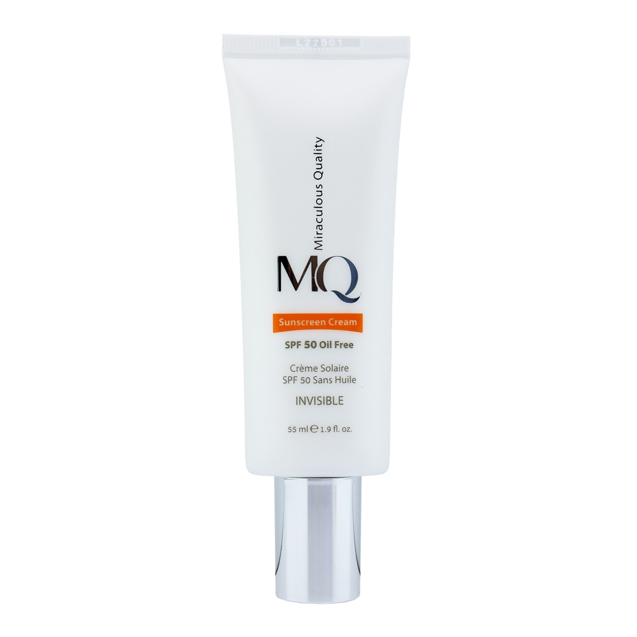 کرم ضد آفتاب بی رنگ SPF 50 فاقد چربی ام کیو 55 میلی لیتر | MQ SPF 50 Oil Free Invisible Sunscreen Cream 55 ml