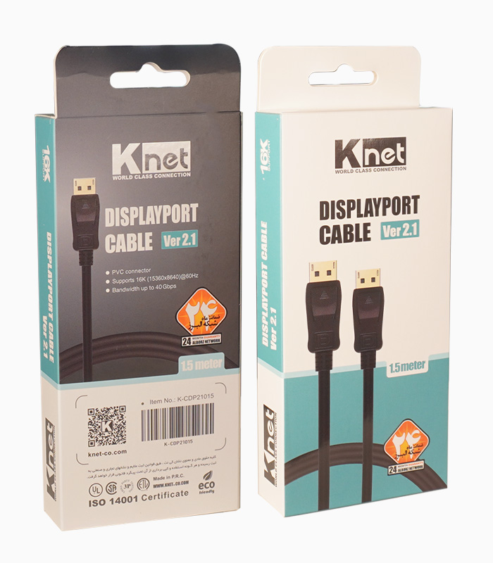 کابل DisplayPort کی نت 1٫5 متری K-CDP21015