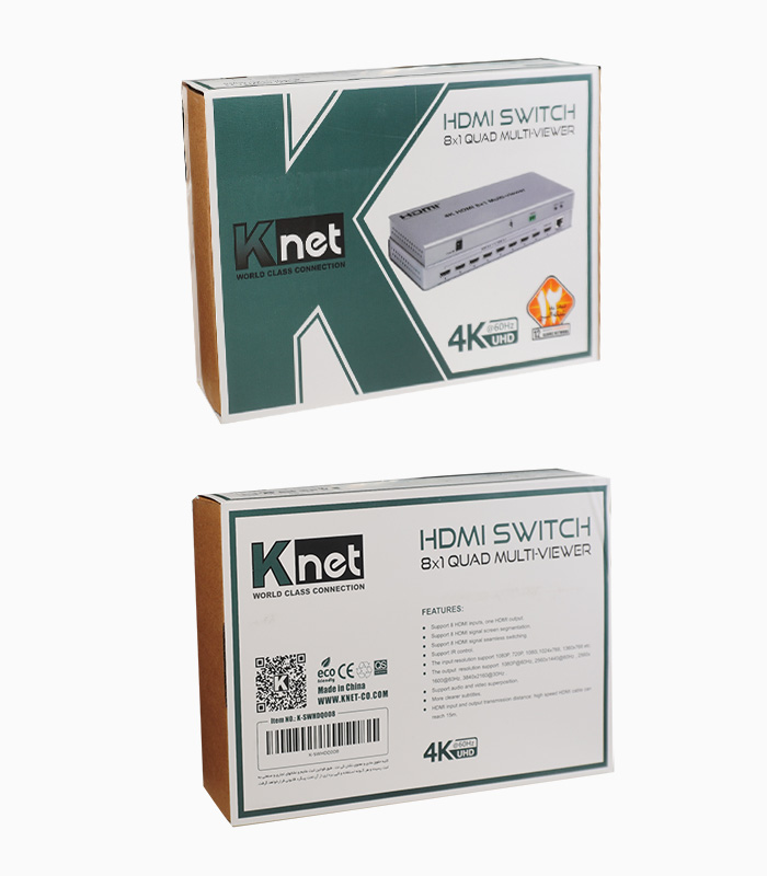 سوئیچ کواد 8 پورت HDMI کی نت K-S628