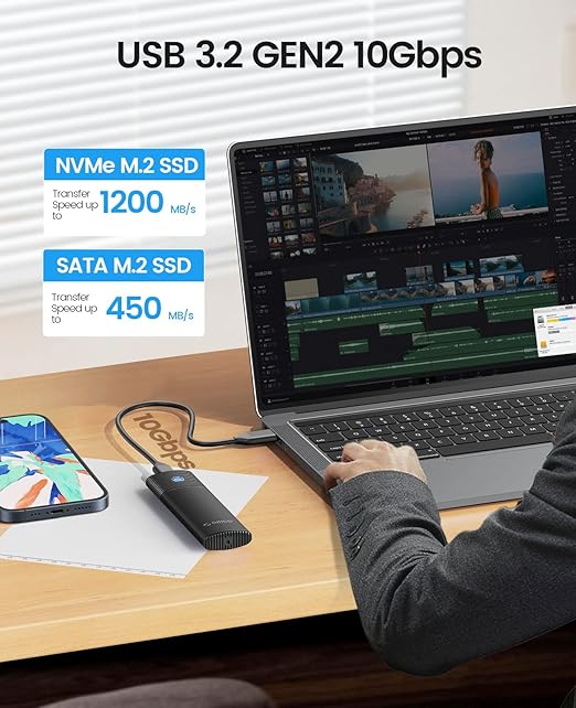 باکس هارد اس اس دی M.2 NVMe اوریکو مدل  PWEM2-G2