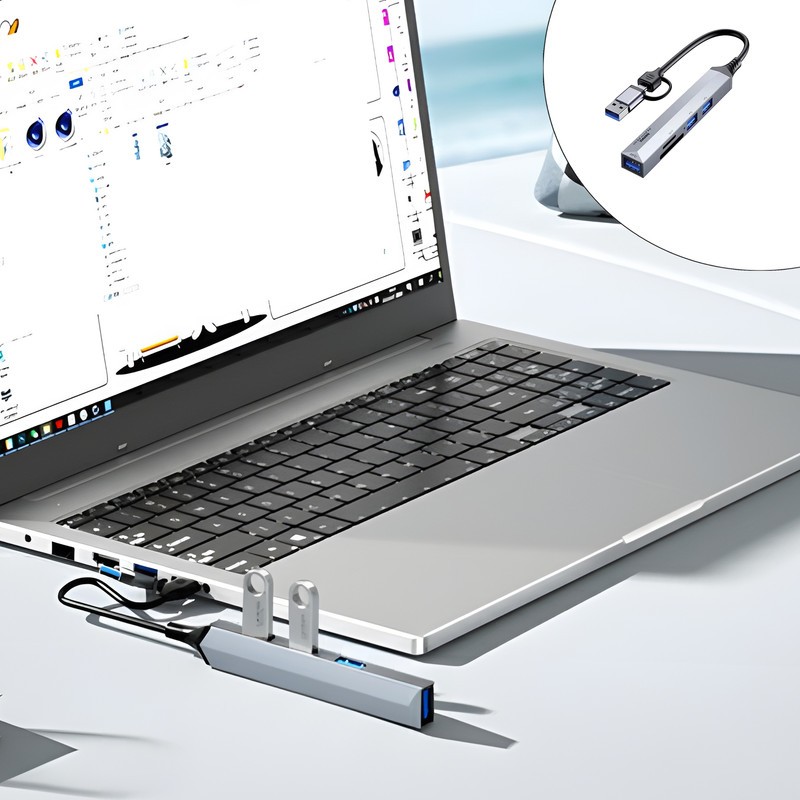 هاب 5 پورت USB-C ریمکس مدل RU-U7