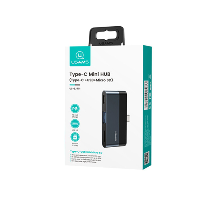 هاب 3 پورت USB-C یوسمز مدل US-SJ491