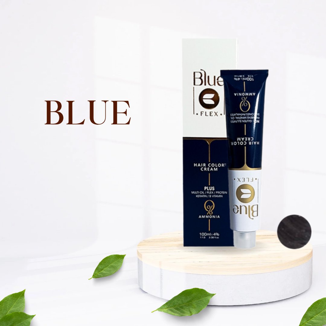 رنگ مو فاقد آمونیاک بلو شماره 1-7 حجم 100میل رنگ بلوند خاکستری متوسط