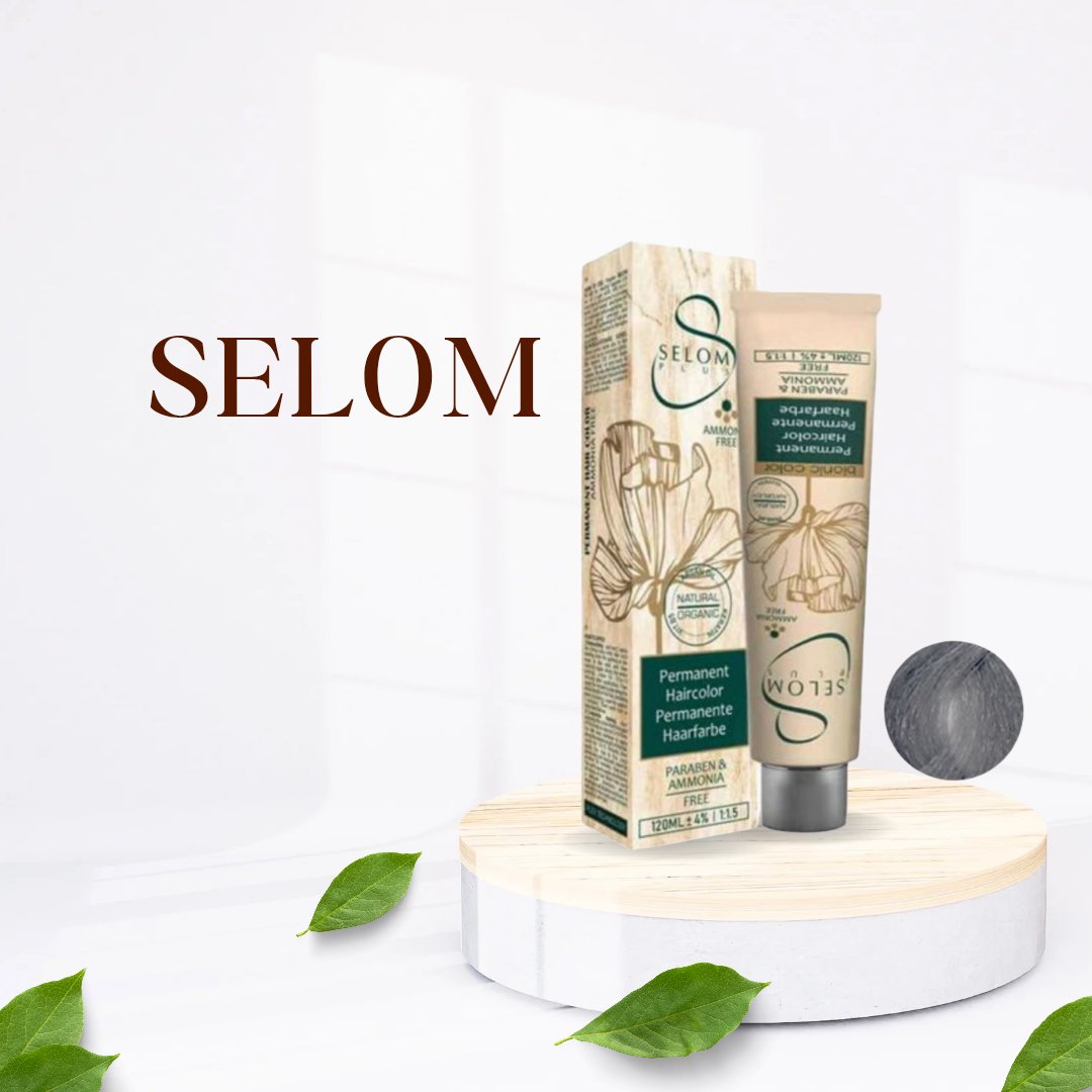 رنگ مو بدون آمونیاک سلوم شماره 1-9 حجم 120 میل رنگ بلوند دودی خیلی روشن