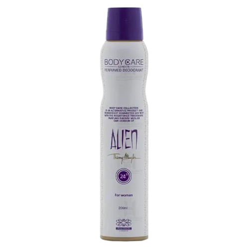 اسپری بدن زنانه بادی کر آلین Body Care Alien حجم 200 میل
