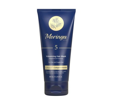 ماسک مو حجم دهنده موی نازک و شکننده شماره 5 مورینگا Moringa حجم 200 میل