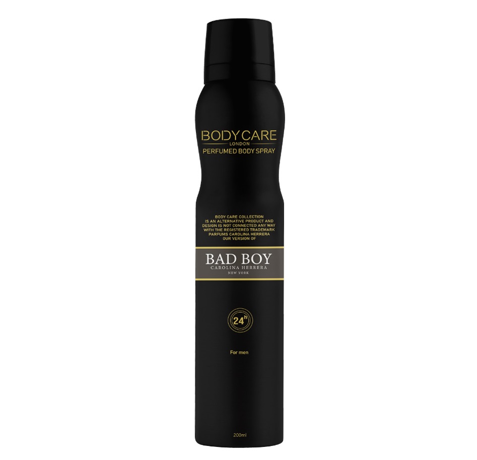 اسپری بدن مردانه بادی کر مدل بد بوی Body Care Bad Boy حجم 200 میل