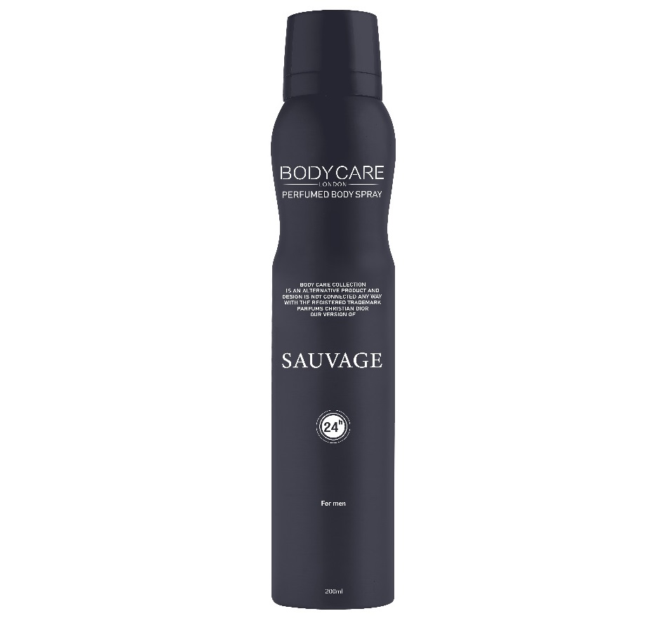 اسپری بدن مردانه بادی کر مدل ساواچ Body Care Sauvage حجم 200 میل