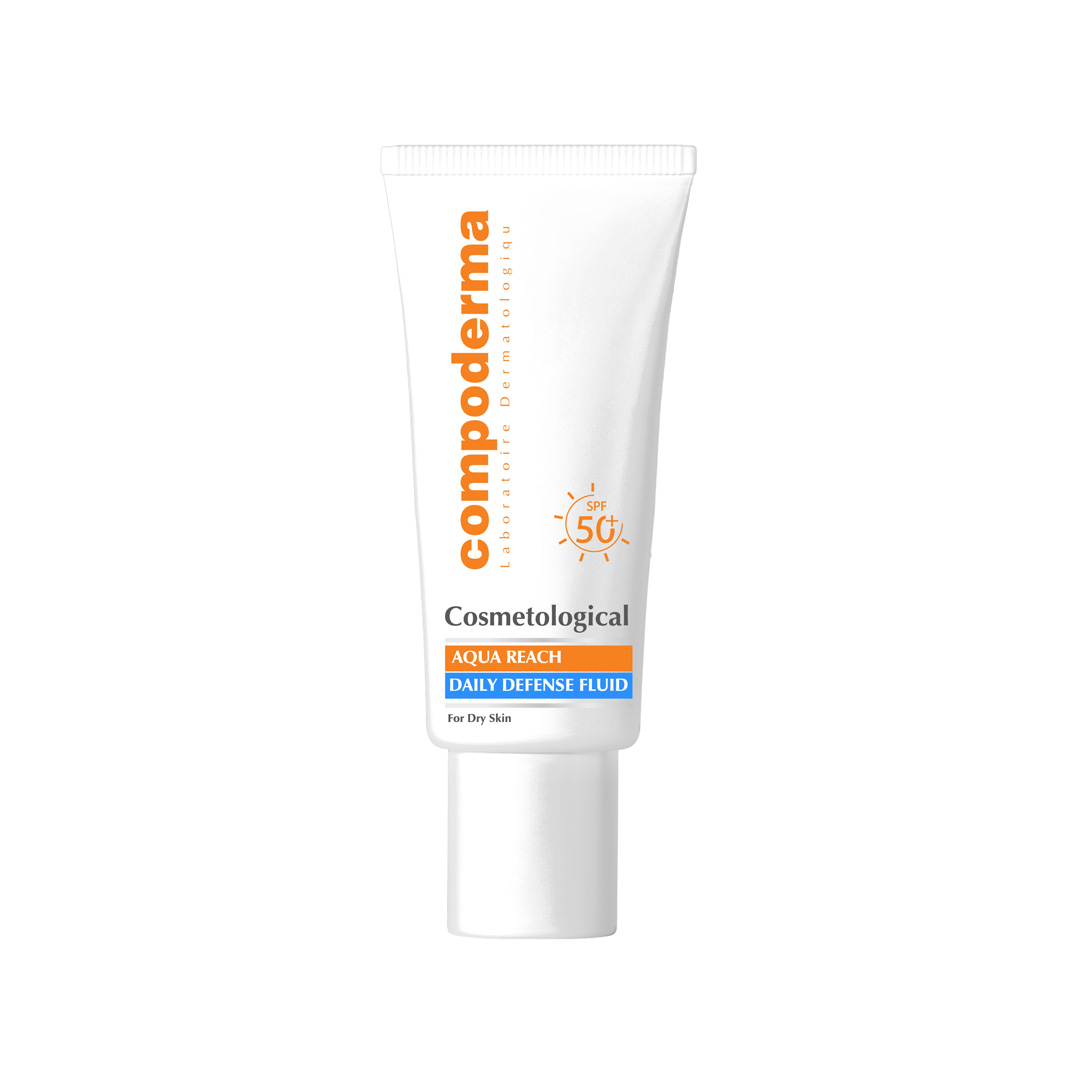 ضدافتاب اکواریچ spf50 مناسب پوست نرمال و خشک کامپودرما حجم 40 میل