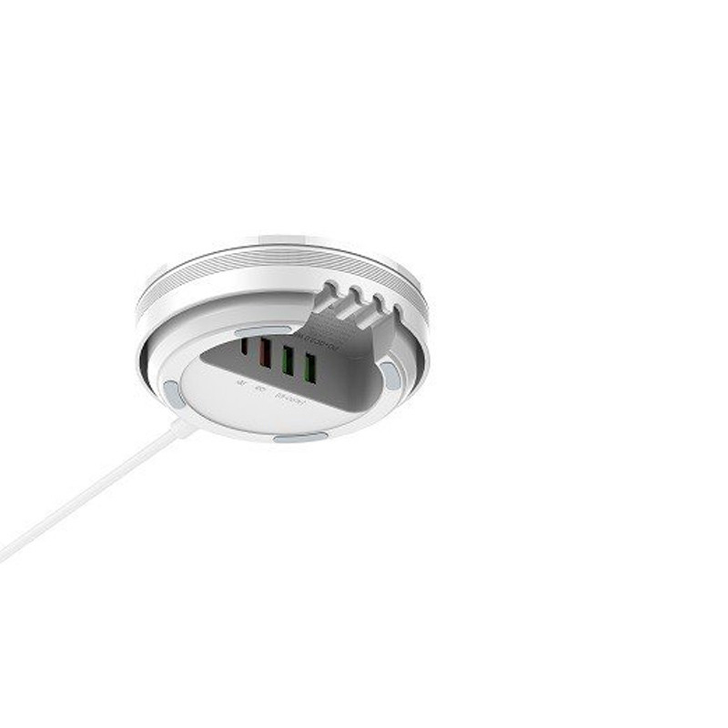 هاب شارژر 4 پورت و شارژر وایرلس الدینیو AW003 1USB-C 3USB-A توان 32 وات