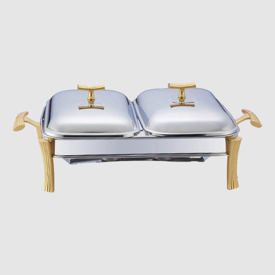یونیک سوفله خوری طلایی خارجی دوقلو مستطیل 3 لیتری کد 3857