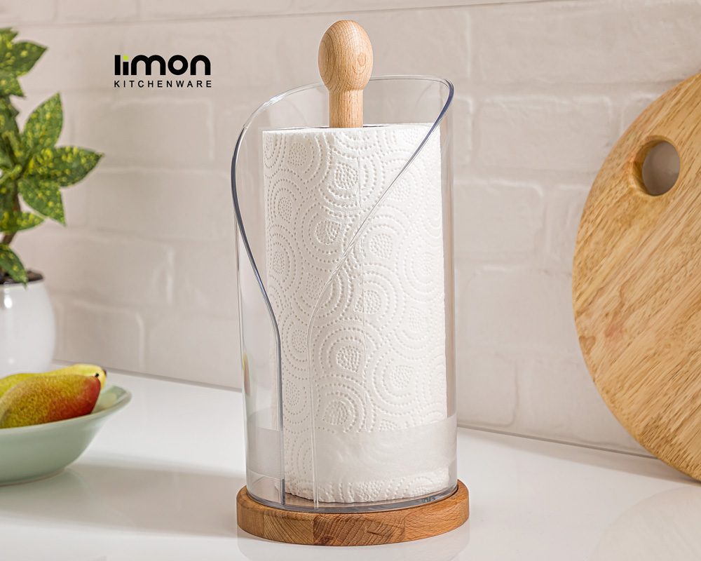جا دستمال رولی چوبی لیمون کد2254