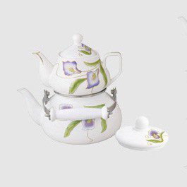 کتری و قوری لعابی یونیک کد 7541 (خارجی درجه 1 )