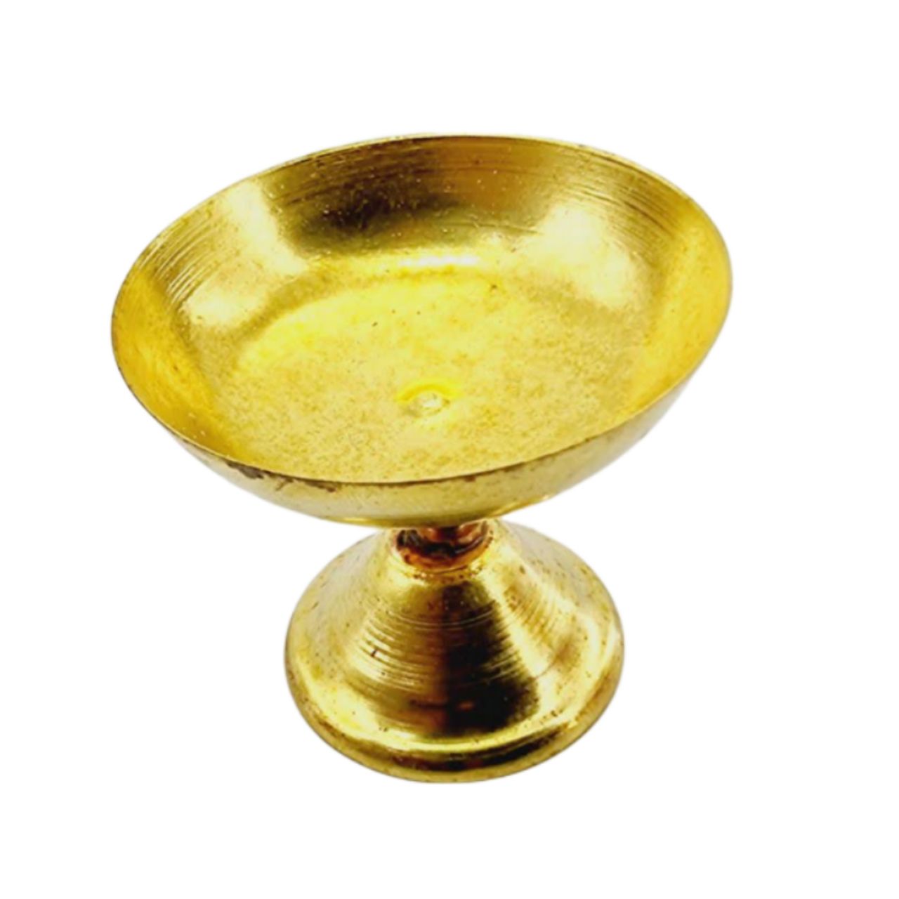 103504-قندان برنجی نقلی-قطر 5.5 ارتفاع 5 قطر کف 4سانت