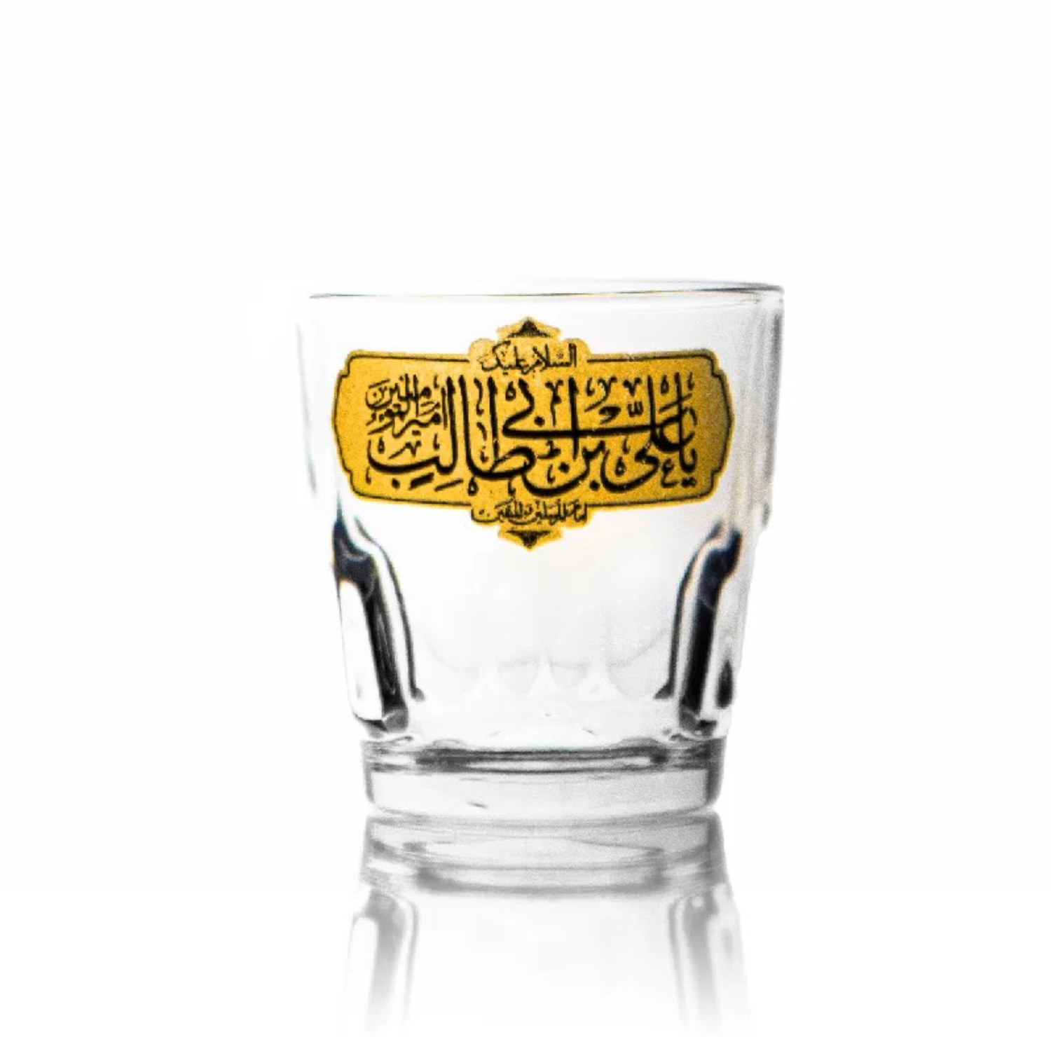 102641-نیم لیوان-استکان هیئتی کتیبه ای السلام علیک یا علی بن ابی طالب ع-6تایی