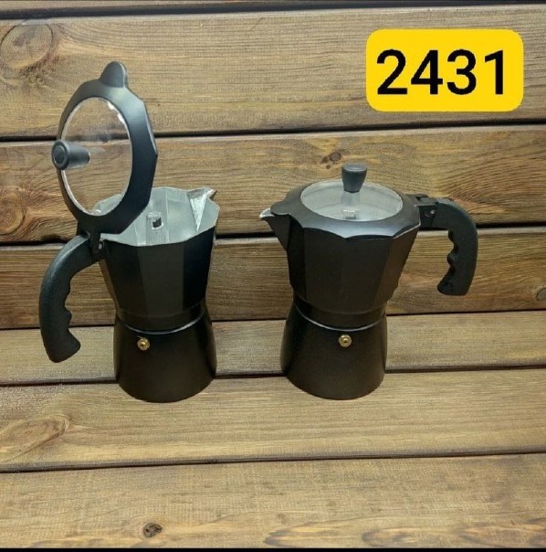 موکاپات 6کاپ مشکی درب شیشه ای (پست پیشتاز پس کرایه)