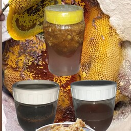 عسل سیاه 200 گرم  و عسل قرمز  200 گرم و عسل زرد 500 گرم صخره وحشی پیشنهاد ویژه