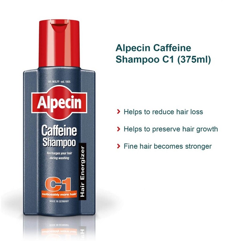 شامپو تقویت کننده و ضدریزش کافئین آلپسین Alpecin C1 حجم 250 میلی لیتر