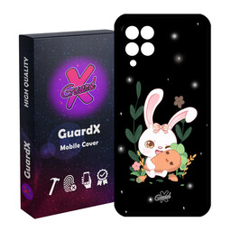کاور گارد ایکس طرح خرگوش مدل Glass10309 مناسب برای گوشی موبایل سامسونگ Galaxy A12