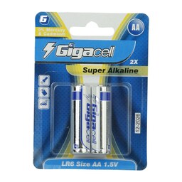 باتری قلمی گیگاسل مدل Gigacell Super Alkaline LR6 1.5V AA بسته 2 عددی