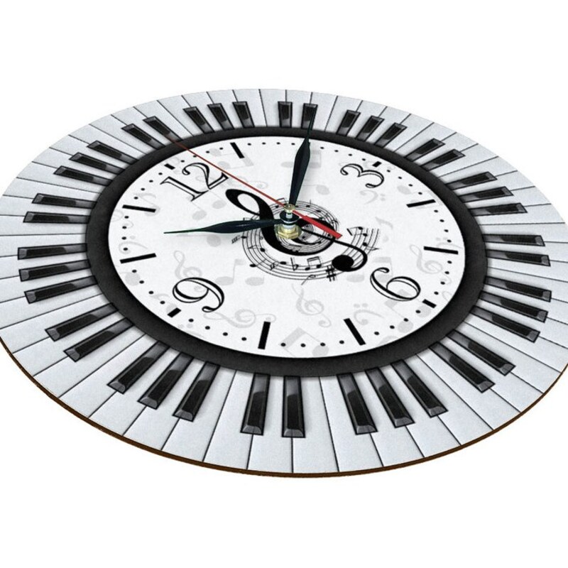 ساعت دیواری مدل 1185 طرح پیانو و نت موسیقی ساعت دیواری مدرن-ساعت دیواری کلاسیک
