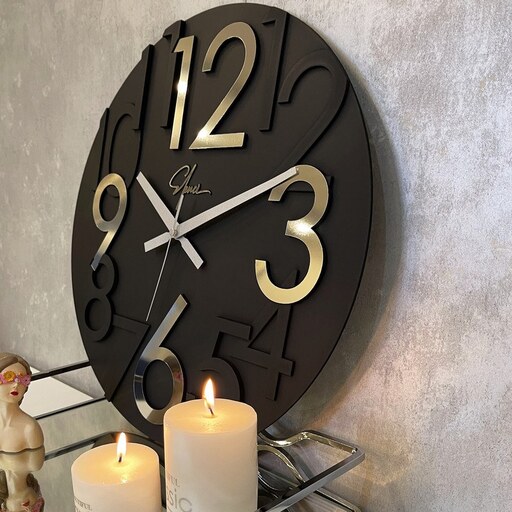 ساعت دیواری اِلِنسی مدل Leora ساعت دیواری مدرن-ساعت دیواری کلاسیک-ساعت دکوراتیو