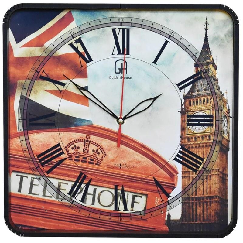 ساعت دیواری گلدن هوس مدل London Telephone ساعت دیواری مدرن-ساعت دیواری کلاسیک