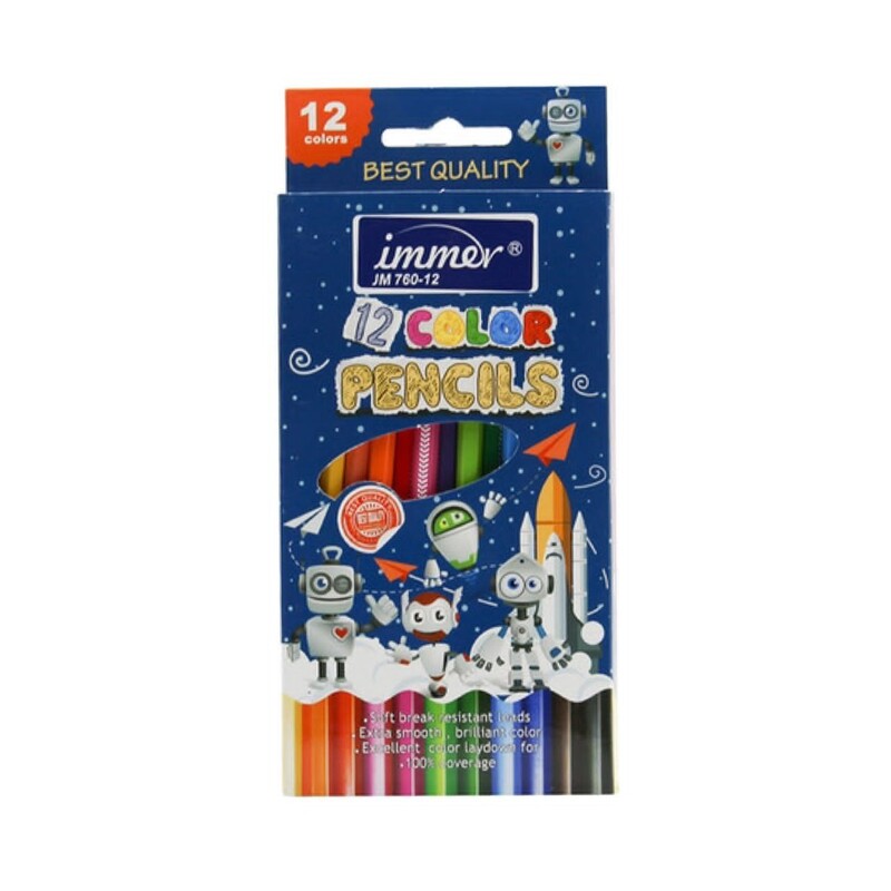 مداد رنگی 12 رنگ ایمر مدل جعبه مقوایی