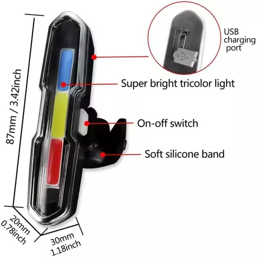چراغ دوچرخه پلیسی 3 رنگ 
