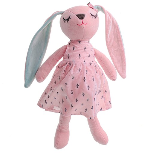 عروسک خرگوش آنجل کد 2 ارتفاع 45 سانتی رنگ صورتی 