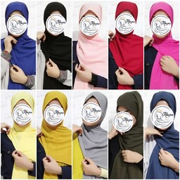 شال کرپ حریر رنگی در رنگ های مختلف درجه یک گرم بالا حجاب خضرا 