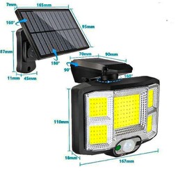 چراغ خورشیدی سنسوردار با پنل جدا مدل JD-2168B-A