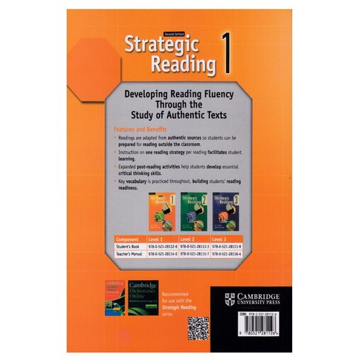 کتاب  Strategic Reading 1 2nd Edition، استراتژیک ریدینگ ویرایش دوم،آموزش خواندن انگلیسی، readings، زبان Jack C.Richard 