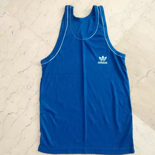 رکابی زیرپوش نخی آبی مردانه پسرانه آدیداس بدنسازی adidas