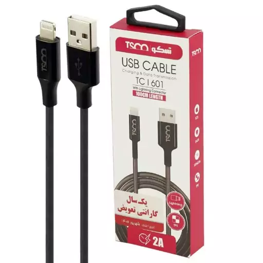 کابل شارژ 1 متری USB به Lightning تسکو مدل TC I 601