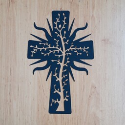 تابلو درخت صلیب- فلزی لیزری