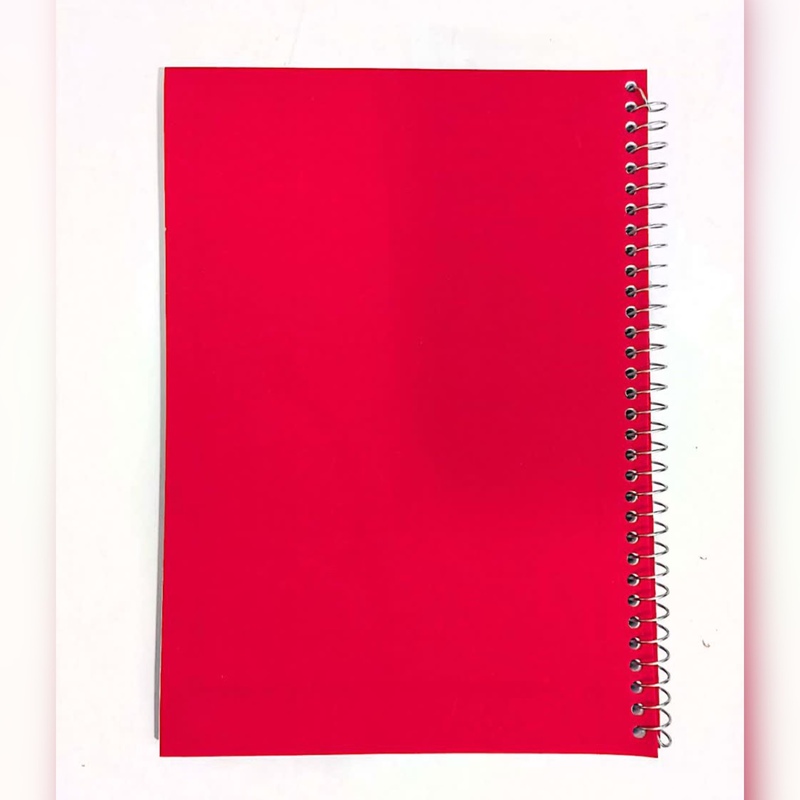  پک 10 عددی دفتر سیمی 100 برگ با کاغذ 70 گرم طرح رنگی ساده
