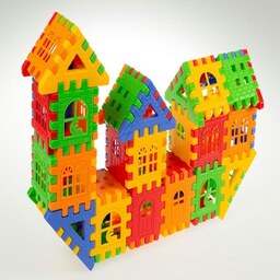 اسباب بازی مدل ساختنی بلوک های خانه سازی 48 قطعه