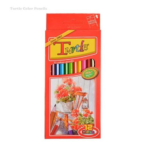 مداد رنگی 12 رنگ لاک پشتی جعبه مقوایی