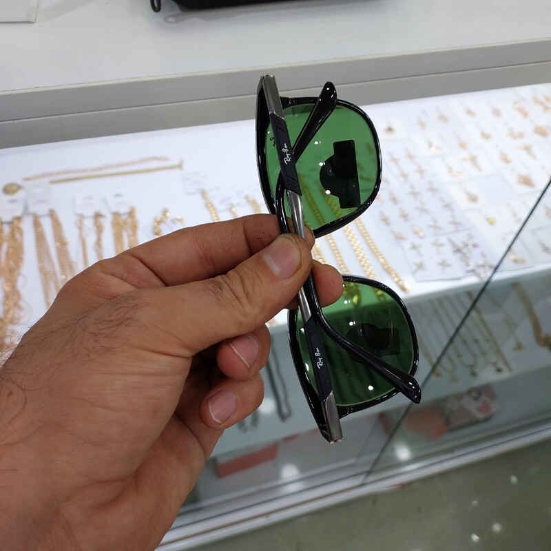عینک آفتابی  مردانه و زنانه مارک ریبن عدسی شیشه ضدخش و دیاموند (رنگ سبز)