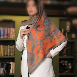 روسری نخی تابستونی دور دست سوز  قواره 120 (کد 101) در شش رنگ جذاب