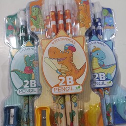 مداد سرپاکن دار 12 تایی همراه تراش
