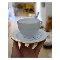 سرویس لیوان 12 پارچه چایی خوری دانمارکی خط طلا شرکت مقصود