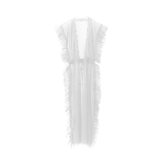 لباس خواب جلو باز بغل باز دانتل دار سایز بندی از 32 تا 62 مشکی و سفید