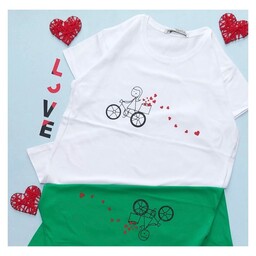 تیشرت چاپ دختر دوچرخه سوار